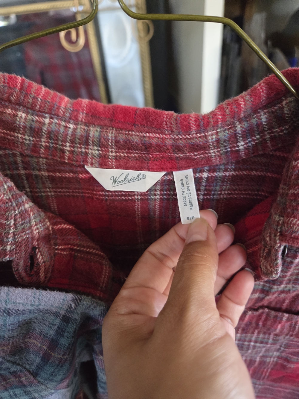 Woolrich Plaid Flannel Shirt small - Picture 6 of 7